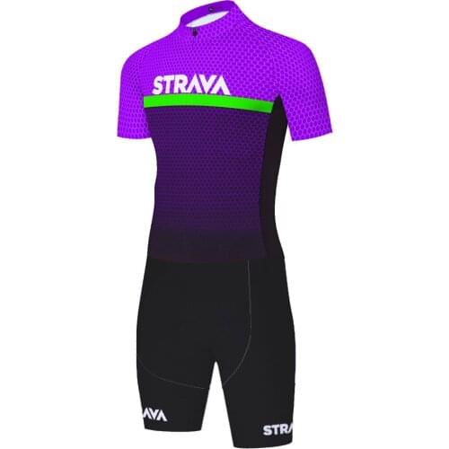 ProTeam Strava cycling skinsuit bike clothing 20D gel pad one piece cycling jersey Triathlon suit completo ciclismo Bodysuit