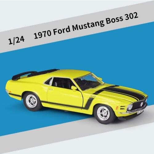 1:24 Ford Mustang Boss 302 Muscle Car Alloy Car Model Diecasts & Toy Vehicles Collection Car Toy Boy Birthday gifts