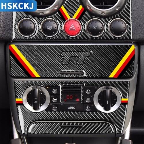 For Audi TT 8N 2001 2002 2003 2004 2005 2006 Carbon Fiber Sticker Central Control Set AC CD Player Panel Interior Car Accessory