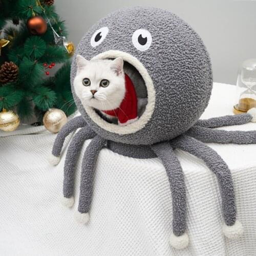Octopus cat litter summer deep sleep net red house bed kennel dog pet supplies