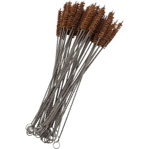 Natural coconut fiber brush Straw Brush Reusable Stainless Steel Drinking Straws Cleaning Brush eco-friendly bamboo s