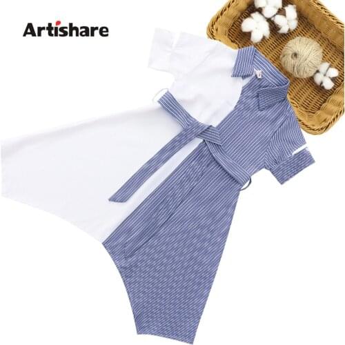 Dress For Girls Striped Blouse Dress For Girl Spring Autumn Kids Dresses Teenage Costumes For Girls 6 8 10 12 14
