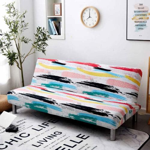 Rainbow Color All inclusive Folding Sofa Bed Cover Tight Wrap Sofa Towel Couch Cover Without Armrest sofa