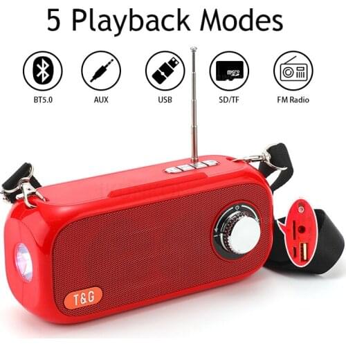 Solar Portable Bluetooth Speaker Wireless Bass Subwoofer Waterproof Outdoor Speakers Boombox AUX TF USB Loudspeaker Music Box