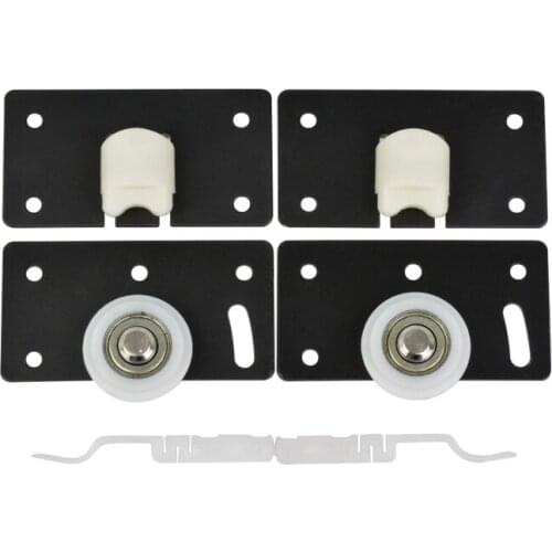 2pair sliding wardrobe door rollers Cabinet Copper Caster Wheel Pulley For Wardrobe Window Furniture Hardware