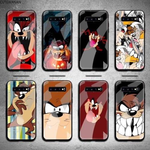 Tasmanian Devil Phone Case Tempered Glass For Samsung S20 Plus S7 S8 S9 S10 Plus Note 8 9 10 Plus