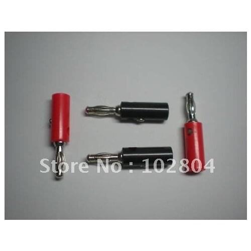 Banana Plug Nickel Plated Red and Black 40mm Long with Srew 50 pcs per Lot