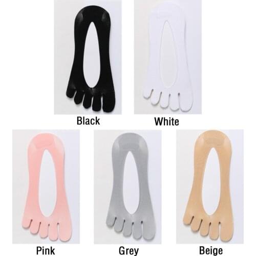 Womens Toe Socks Cute Tab Breathable Ultra Liner Gel Invisible Tab Socks Womens Compression Sweat-absorbent Eodorant 2021