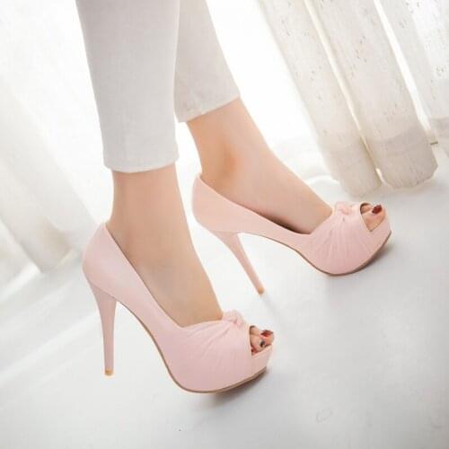 2020 Spring Peep Toe High Heels Women Shoes Fashion Classic Womens Pumps Sexy Pink Red Blue Heels Lady Office Wedding Shoes