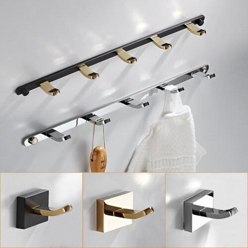 Gold Brushed Robe Hook Coat Hook Towel Hanger Wall Hooks Bathroom Hardware Hook Door Hooks