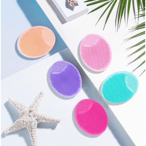 1PC Silicone Cleaning Brush Gel Washing Pad Exfoliating Blackhead Remover Facial Deep Cleansing Face Brushes Baby Bath Massager