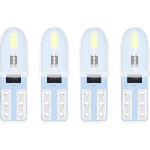 100PCS T5 Auto Car Dashboard Lights 2 3014 SMD Reading Instrument Panel Lamp No Polarity Led Bulb White Interior Lighting12V