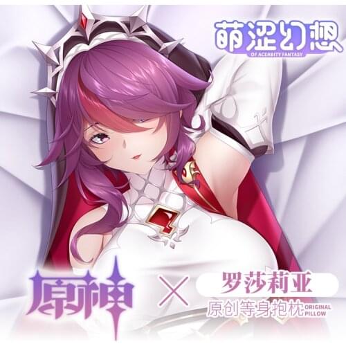 Anime Genshin Impact Rosaria Game Takanashi Rikka 2WAY Dakimakura Hugging Body Pillow Case Otaku Pillow Cushion Pillow Cover