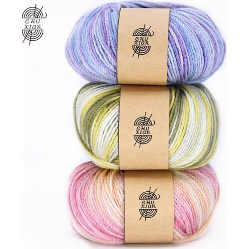 Free shipping 50g/Ball Acrylic Wool Yarn For Hand Knitting Thick Thread For Overcoat Outerwear Hat Scarf Cape A