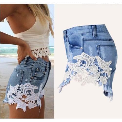 Женские кружевные шорты DANJEANER China At AliExpress