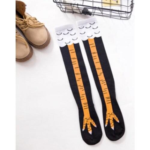Stockings cartoon socks, fashion but knee-length socks, chicken foot socks