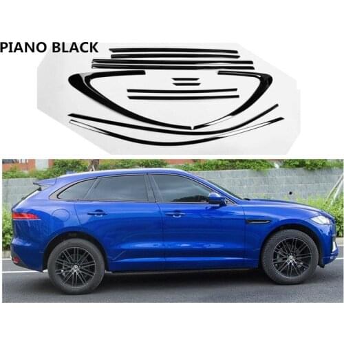 For Jaguar F-PACE 2016 2017 2018 Full Window Trim Decoration Strips Stainless Steel Car Styling Accessories Cover Trim
