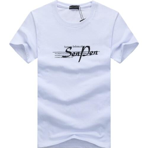 Fashion Letter Printing Mens T-shirt Short-Sleeve O-Neck S-5XL Plus Size T Shirt Casual Tops Tees Outdoor Sports Clothing Soft