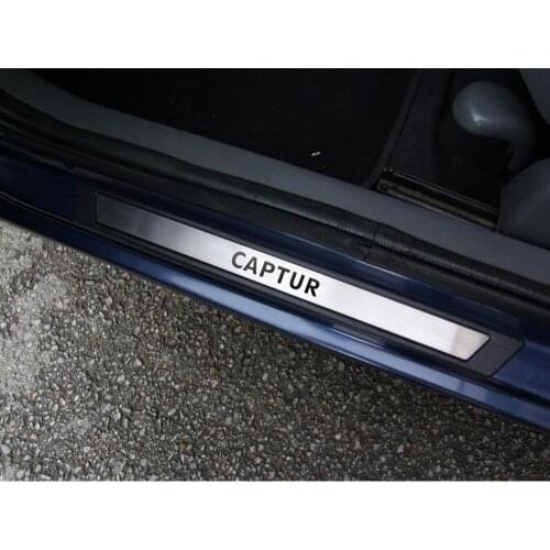 For Renault Captur Chrome Door Sill Guard Chrome Line 2010 2011 2012 2013 2014 2015 2016 2017 2018 2019 2020 4 Pieces Car Access