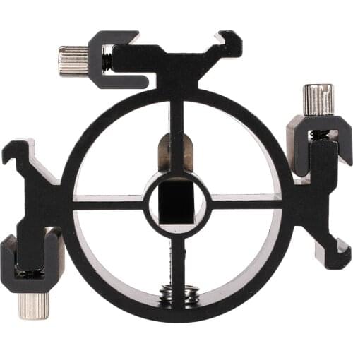 FEICHAO Alloy 3in1 Triple Cold Shoe Mount Adapter Flash Holder Bracket Light Stand Holder Bracket for Zhiyun/Feiyu/Osmo Mobile