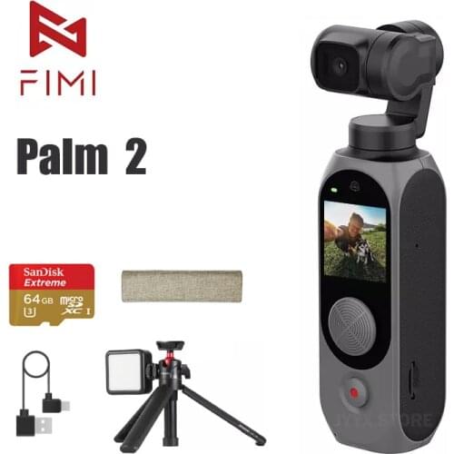 FIMI PALM 2 Pocket Camera 4K 100Mbps WiFi 3 Axis Camera Handheld Gimbal Stabilizer with Built-in Microphone