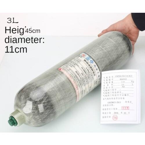 New Carbon Fiber pcp air rifle 3 Litre paintball Carbon Fiber Tank 4500psi Scuba Diving Air Tank Valve