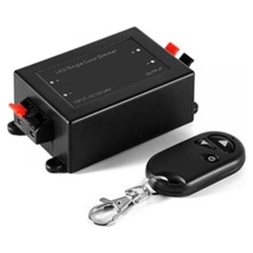 New 3 Key RF Remote Control Wireless LED Single Color Dimmer Switch Controller 12V 24V DC 8A Without Battery