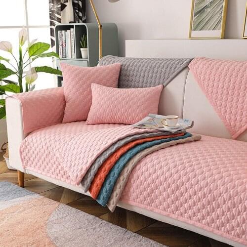 Solid Colors Cotton Linen Sofa Cover Non-slip Sofa Covers for Living Room Furniture Protective Couch Cover Sofa Towel Cushion