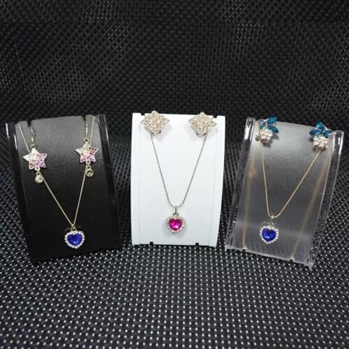 Wholesale Economic Mini Jewelry Display Stand Plastic Earrings Pendant Organizer Storage Display Stand Holder Rack 30Pcs/Lot