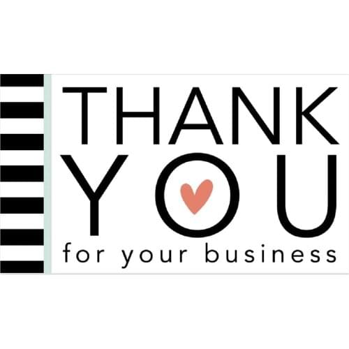 30pcs Thank You For Your Small Business Card 9X 5.4cm Thank You Card Scrapbooking Party Invitation DIY Decor Gift Party Card