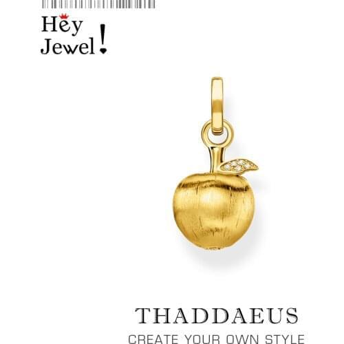Pendant Apple Gold,2021 Summer Brand New FineLove Jewelry Europe Bijoux 925 Sterling Silver Accessories Exquisite Gift For Woman