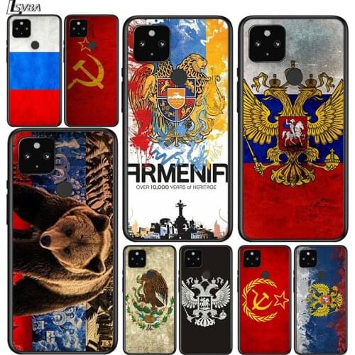 Russian Flag Federation Shockproof Cover for Google Pixel 5 5A 4 4A XL 5G Black Phone Case Shell Soft Fundas Coque Capa