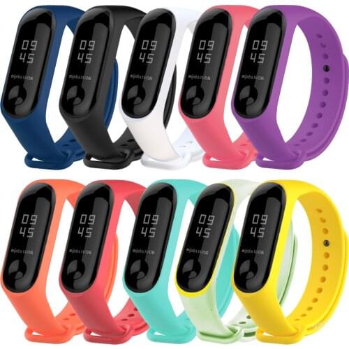 10PCS Assorted Colors Watchband Replacement Wristband Watch Strap Band for Xiaomi Mi Band 3 Mi3 Smart Bracelet Accessories
