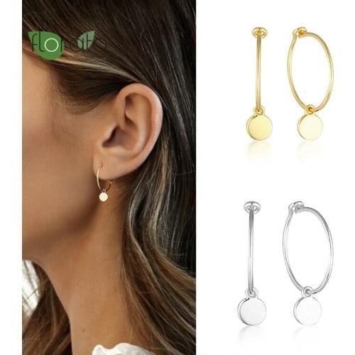 925 Sterling Silver Exaggerate Big Smooth Circle Hoop Earrings Brincos Simple Party Round Loop Earrings for Women Jewelry