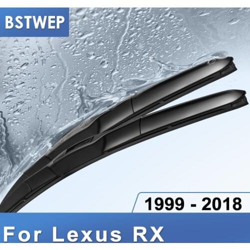 BSTWEP Windscreen Hybrid Wiper Blades for Lexus RX Series RX300 RX330 RX350 RX400h RX450h Fit Hook Arms / Push Button Arms