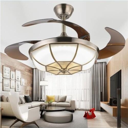 The dimming control LED 42inch 108cm Ceiling Fan Bronze for LED Designers Copper Living Room Bedroom Dining Room Study Room/Offi