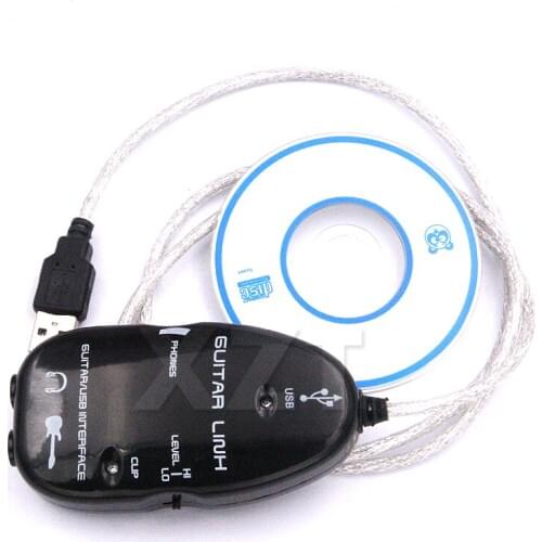 AT 1PCS XP Electric Guitar Interface USB Audio Link Cable Guitar USB Cable For MAC/PC MP3 Recording Guitar Parts & Accessories