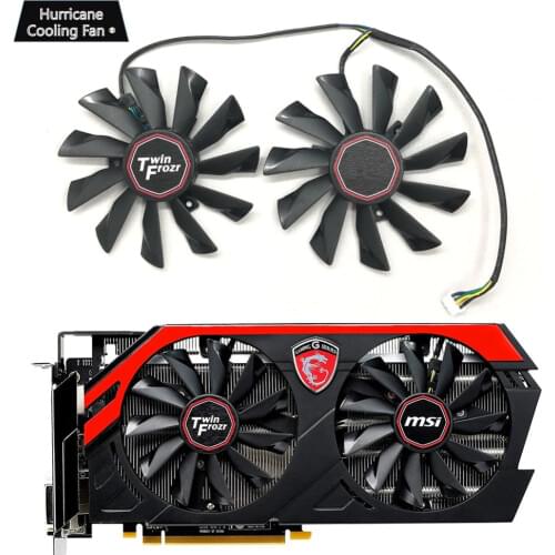 New PLD10010S12HH 95mm 4Pin Graphics Card Cooling Fan for MSI GTX 780Ti/780/760/750Ti R9 290X/290/280X/280/270X GAMING Cooler