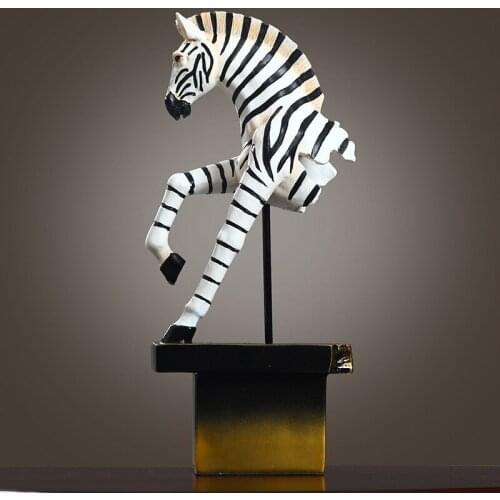 [VIP] Nordic Pastoral Modern Creative Zebra Sculpture Ornaments Home Decoration Living Room Wine TV Cabinet Furnishings Crafts