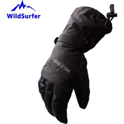 WildSurfer Men Ski Gloves Snowboard Male Winter Riding Skiing Gloves Waterproof Snow Narty Gloves Guantes Termicos Hombre W306