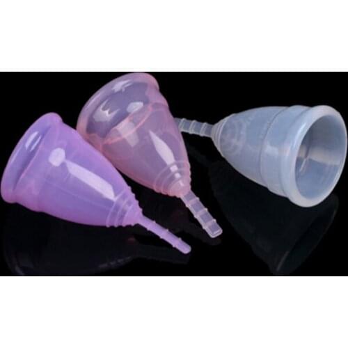 Women 100% silicone Size L/S soft Menstrual Period Cup for party favor gift