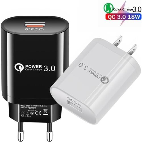 500Pcs* Quick Charge 3.0 USB Charger QC3.0 QC Fast Charging Adapter Wall Mobile Phone Charger For iPhone Samsung Xiaomi