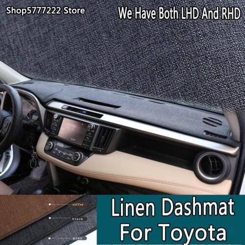 Car styling Linen noslip dashmat dashboard cover for toyota IQ wish fortuner Sienta rush SPADE hilux noah BB prius RACTIS hiace