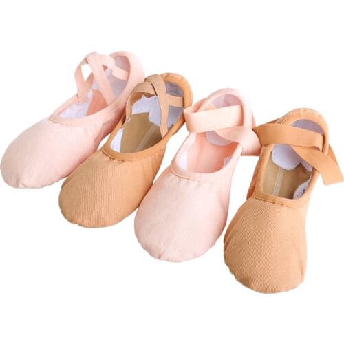Ballet Dance Shoes Sneakers For Girls Ballerina Flats Kids Ballet Slippers Girl Soft Practice Shoes Single Shoelace
