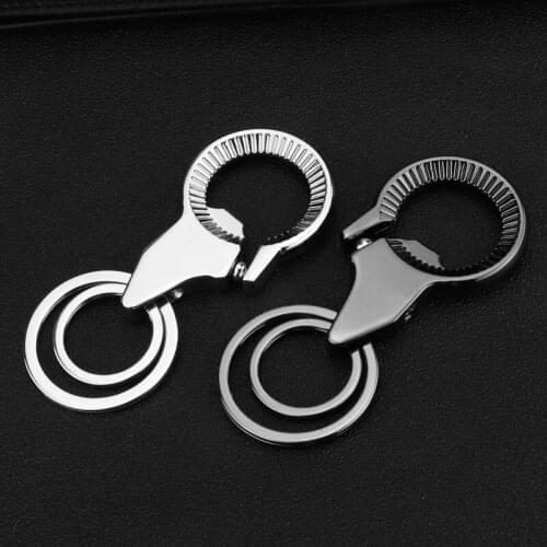 FREE SHIPPING BY DHL 100pcs/lot 2021 Fashion Multifunction Metal Bottle Opener Keychains Double Keyrings Gifts For Men