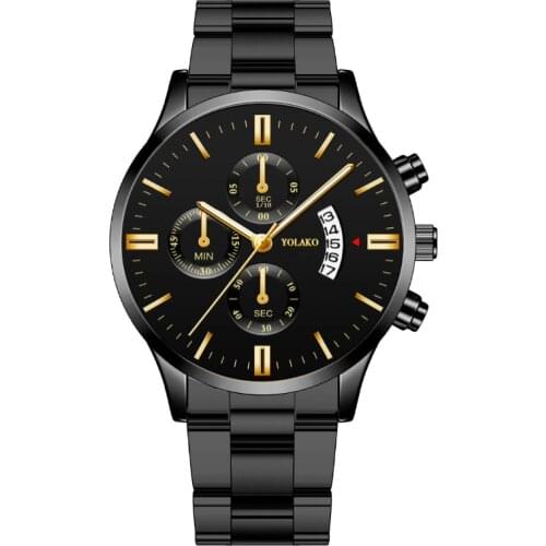 Fashion Mens Watches Sport Quartz Analog Wrist Watch Military Date Stainless Steel Top Brand Luxury Men Watches Relogio Masculin