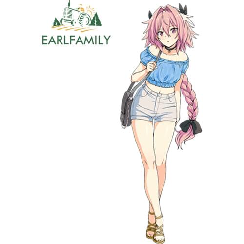 EARLFAMILY 13cm Beautiful Girl Fate Apocrypha Astolfo (Black Rider) Auto Motorcycle Decor 3D Sexy Car Sticker Windshield Graphic