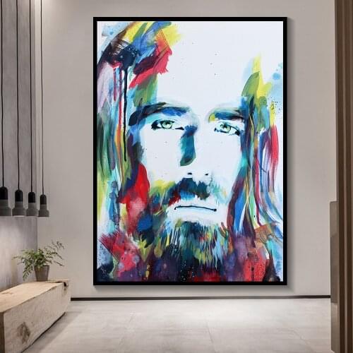 Graffiti Men Portrait Painting Home Decor For Printed Canvas Decorative Wall Art Pictures Cuadros For Living Room Bedroom Decor