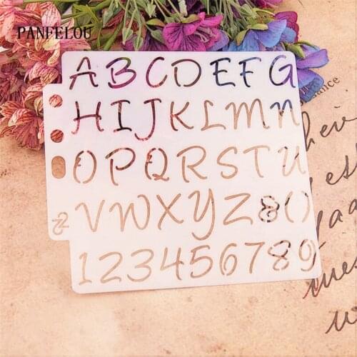 Hote Sale capital letters scrapbook stencils spray plastic mold shield DIY cake hollow Embellishment printing lace ruler