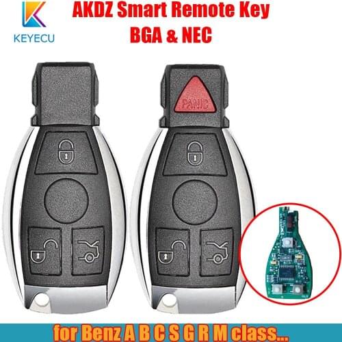 Keyecu AKDZ Smart Remote Key for Mercedes Benz Support NEC and BGA 2000+ Year Auto Car Key 3 / 4 Buttons 315MHz / 433MHz